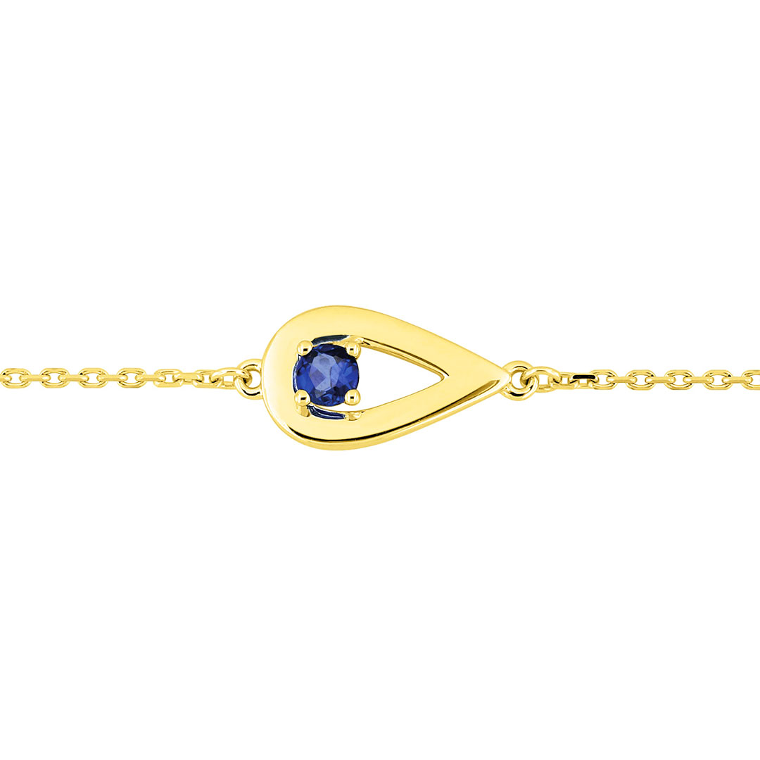 bracelet saphir bleu or