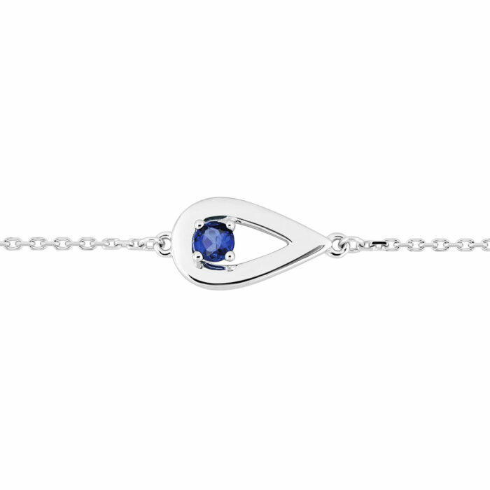 bracelet saphir bleu or blanc