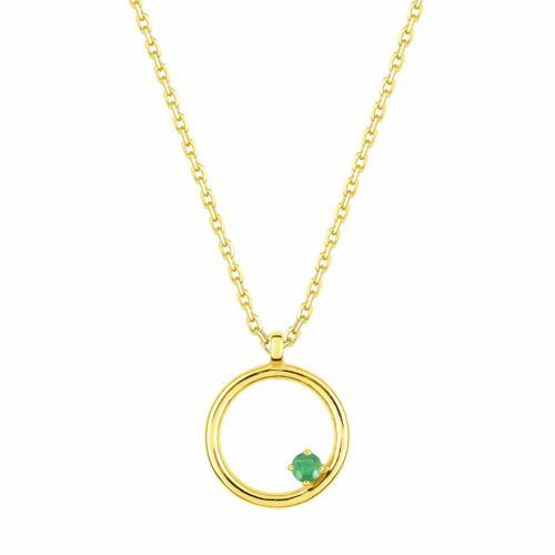 Collier cercle emeraude