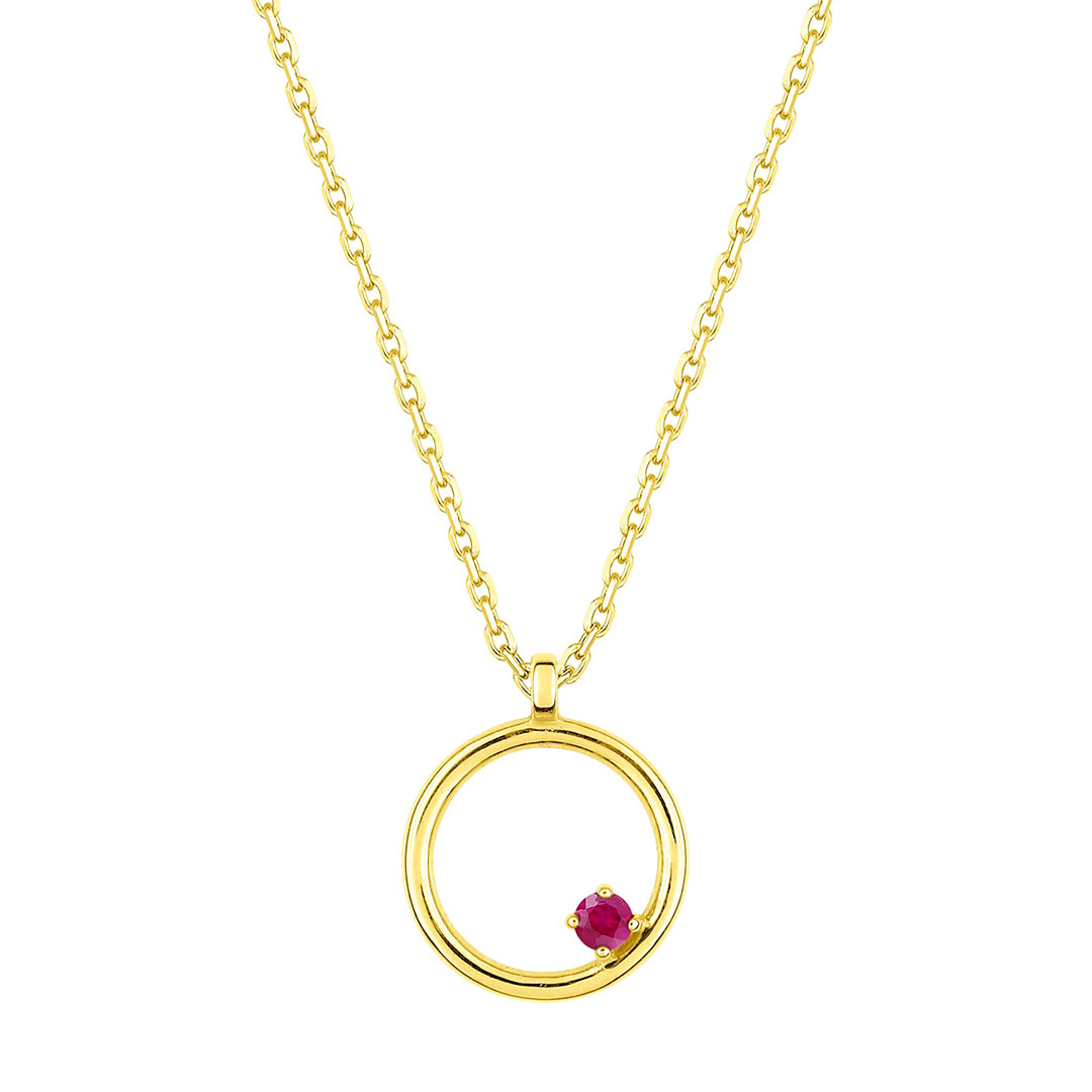 Collier cercle rubis