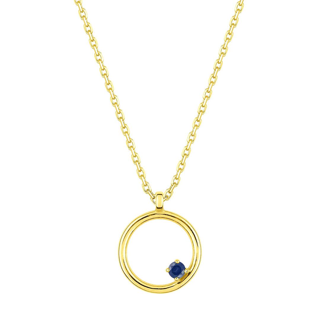 Collier cercle saphir