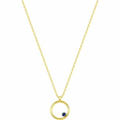 Collier cercle saphir or jaune