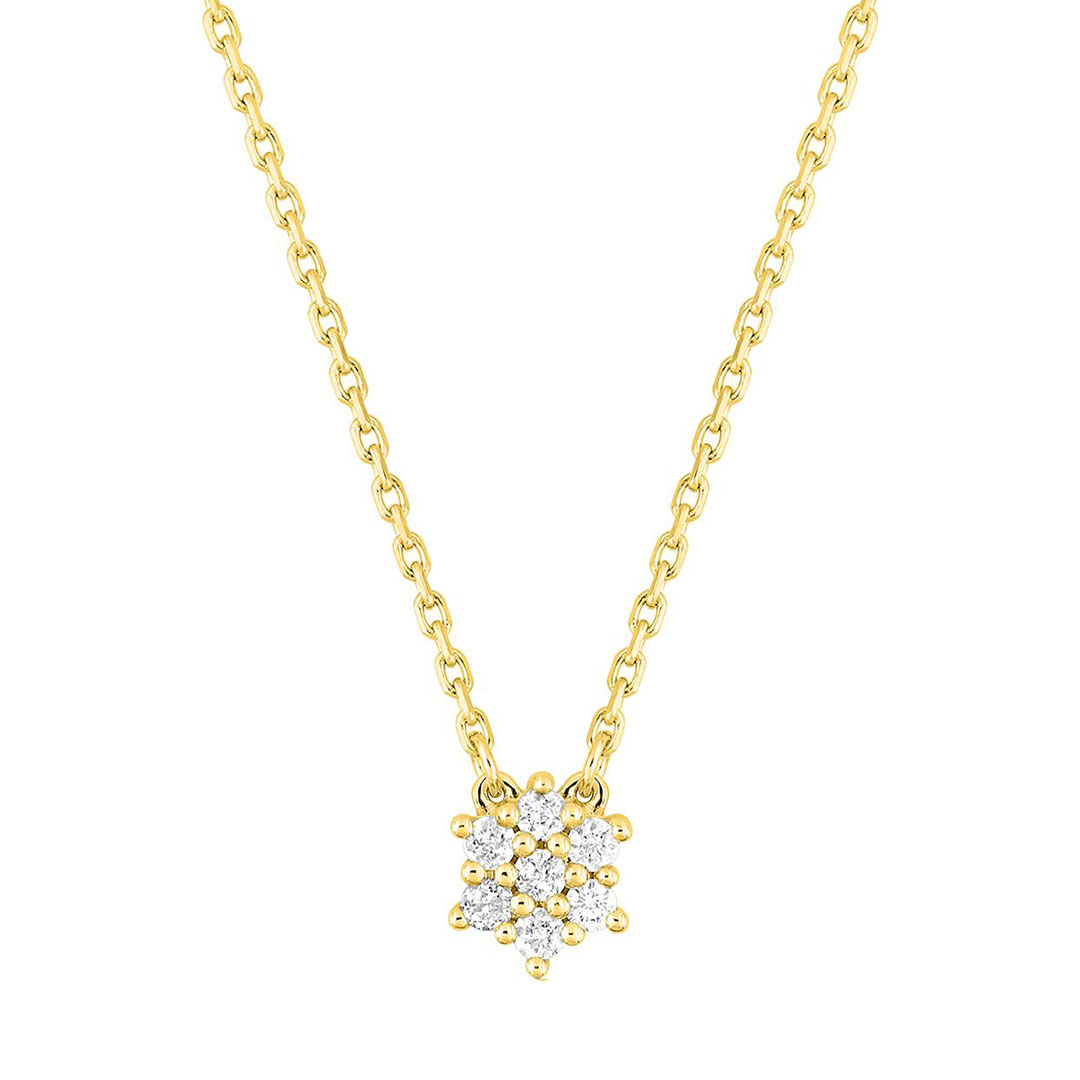 collier fleur diamant