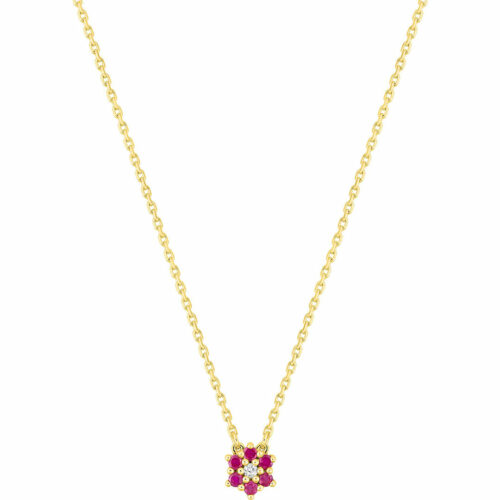 collier fleur rubis