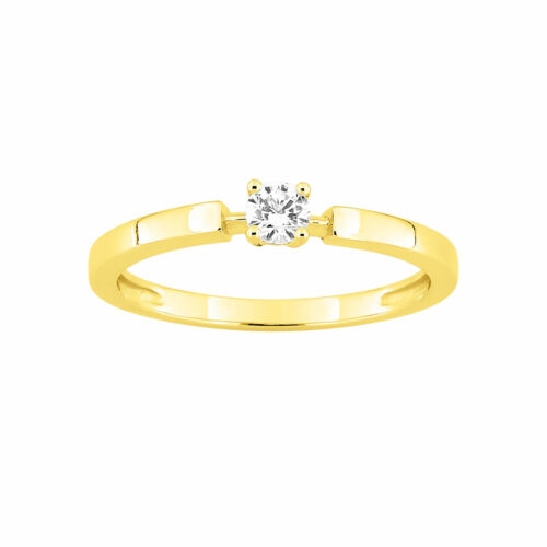 solitaire diamant or jaune