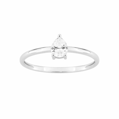 bague poire diamant solitaire