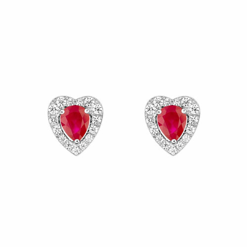 Boucles coeur rubis