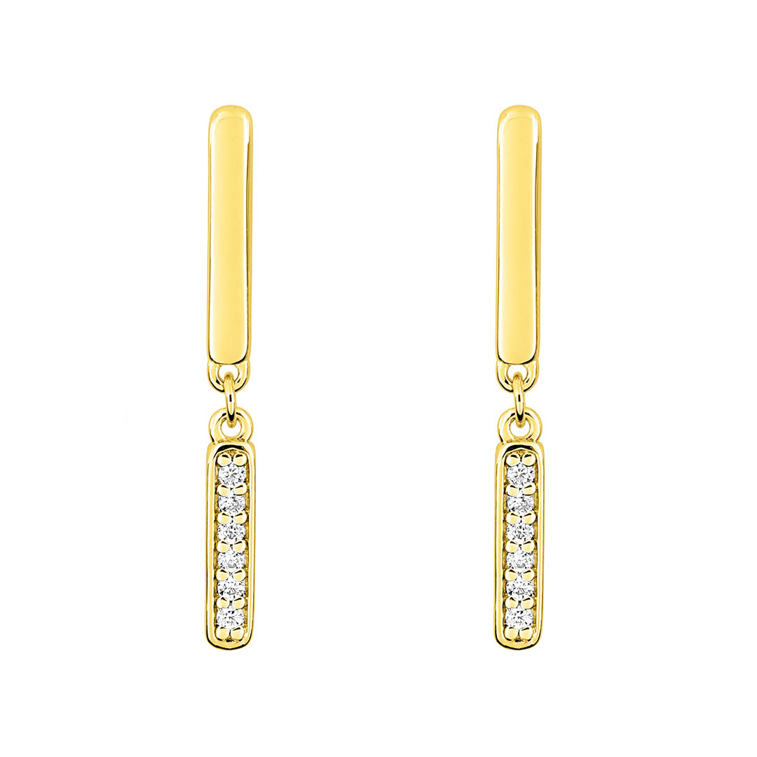 Boucles oreilles pendantes diamant