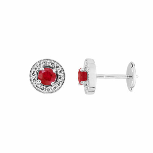 Boucles d'oreilles rubis