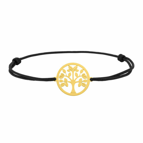 Bracelet cordon arbre de vie or