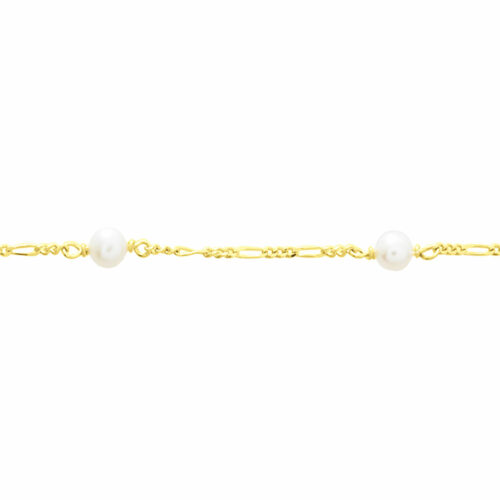 bracelet perle or jaune