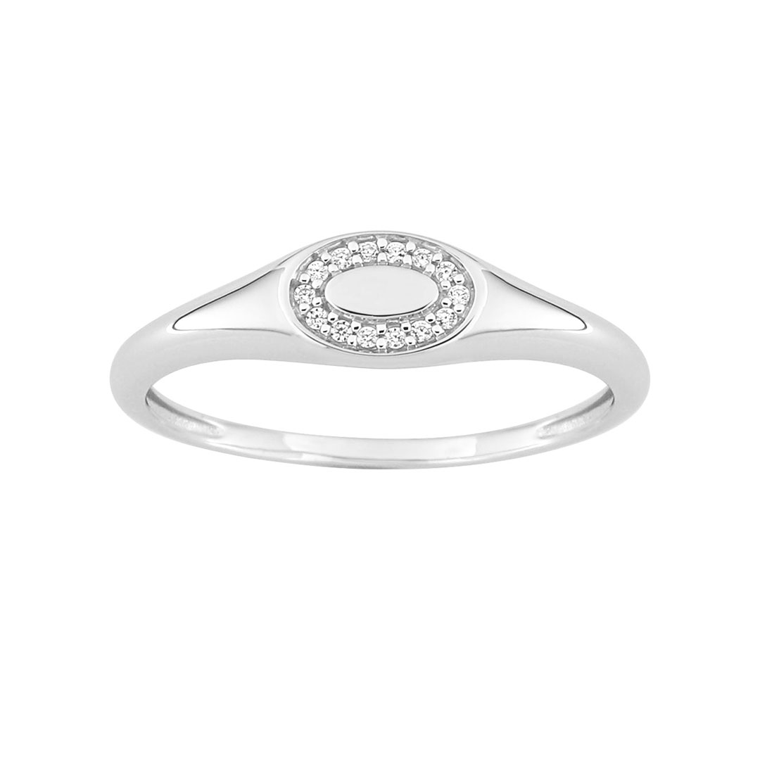 chevalière femme diamant or blanc