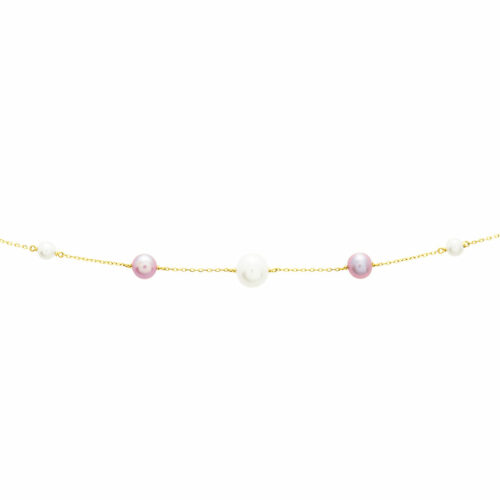 collier perle rose