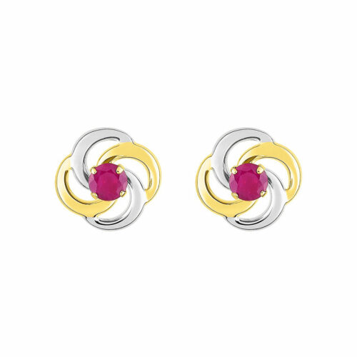 boucles spirale rubis