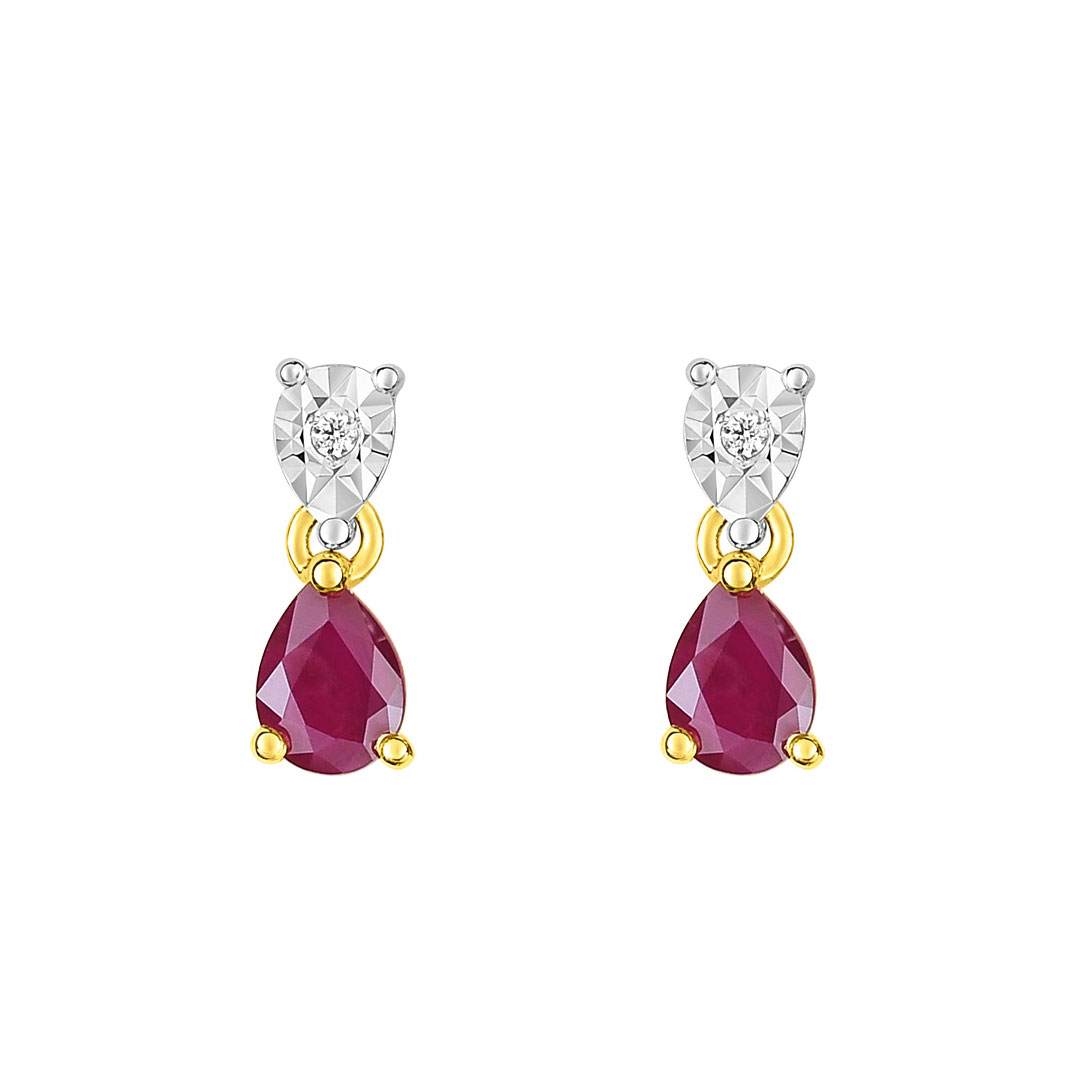 boucles d'oreilles rubis