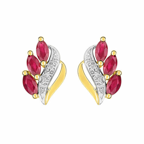 boucles d'oreilles rubis