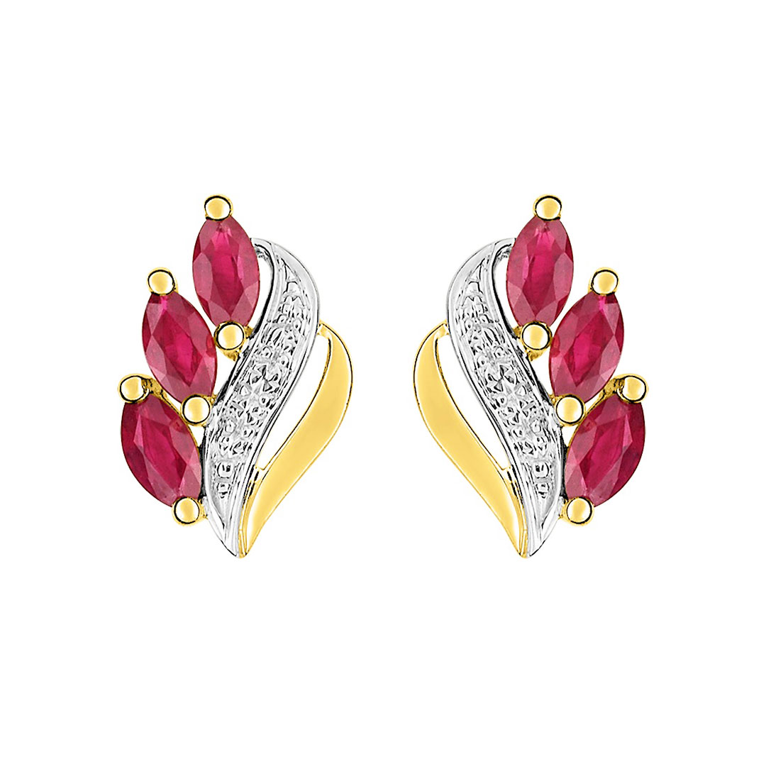 boucles d'oreilles rubis