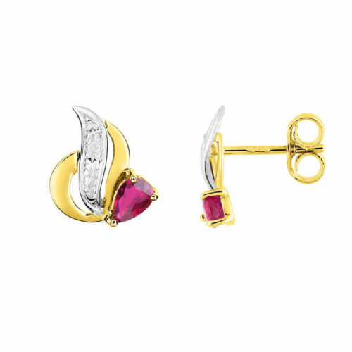 boucles d'oreilles rubis