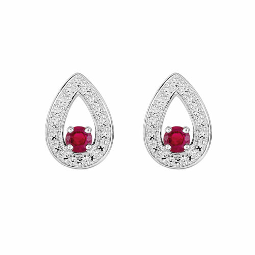 boucles goutte rubis