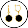 Boucles d'oreilles Onyx