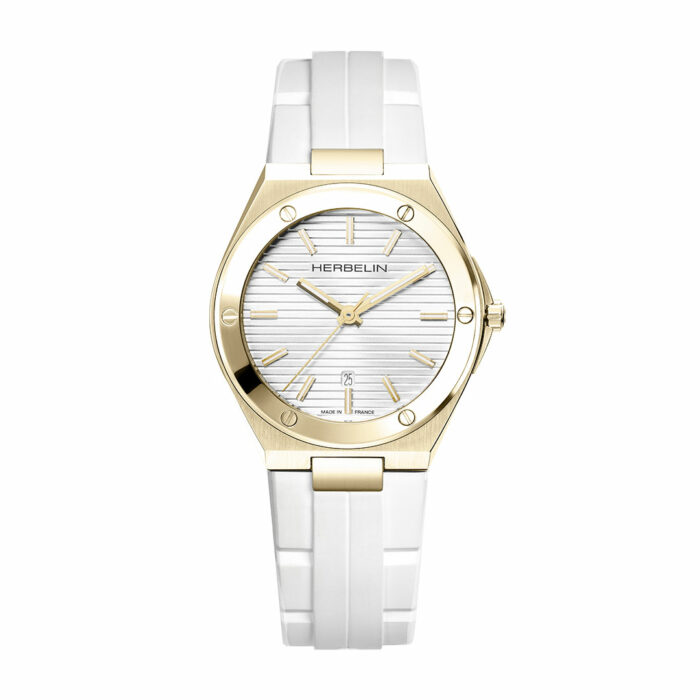 Montre herbelin or FKM blanc 14545P1N11CW