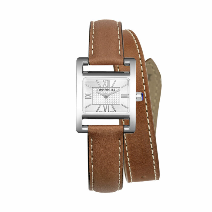 montre herbelin double bracelet cuir